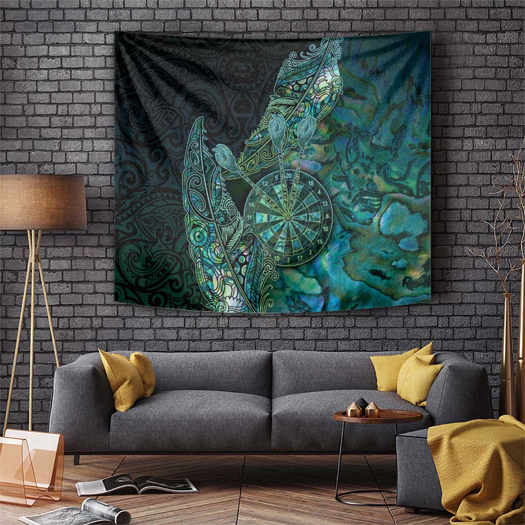 New Zealand Dart Tapestry Maori Fern With Paua Shell - Polynesian Pride