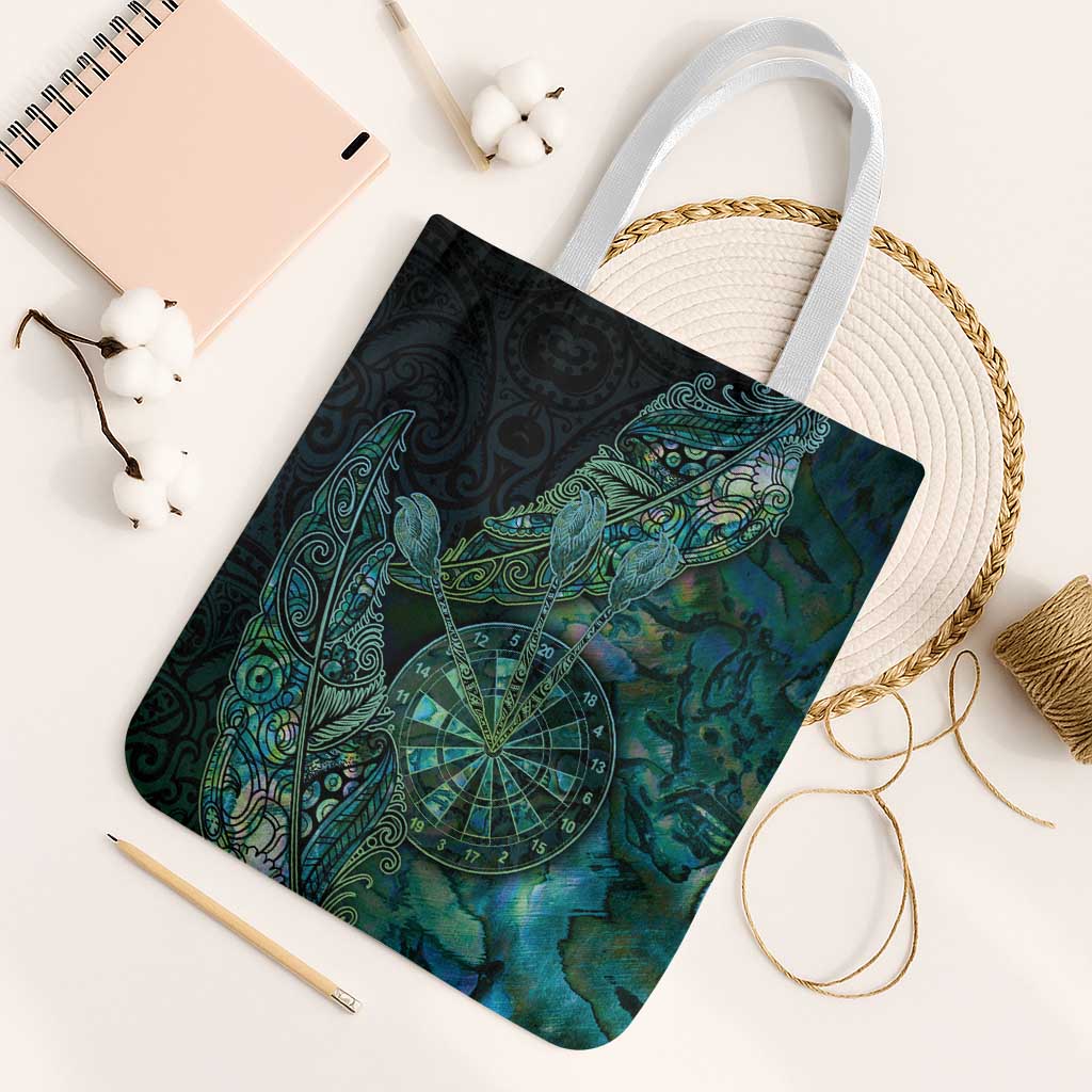 New Zealand Dart Tote Bag Maori Fern With Paua Shell - Polynesian Pride