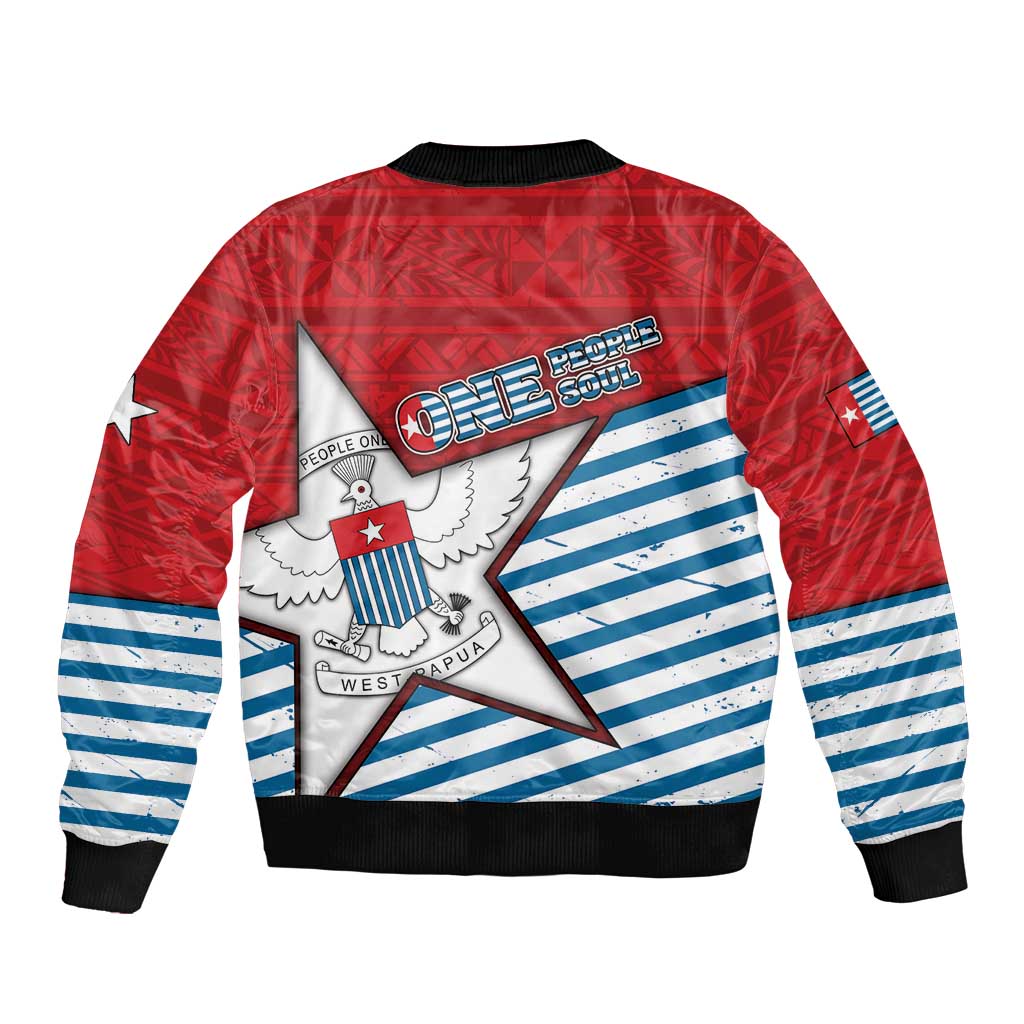 West Papua Morning Star Bomber Jacket One People One Soul DT05 - Polynesian Pride