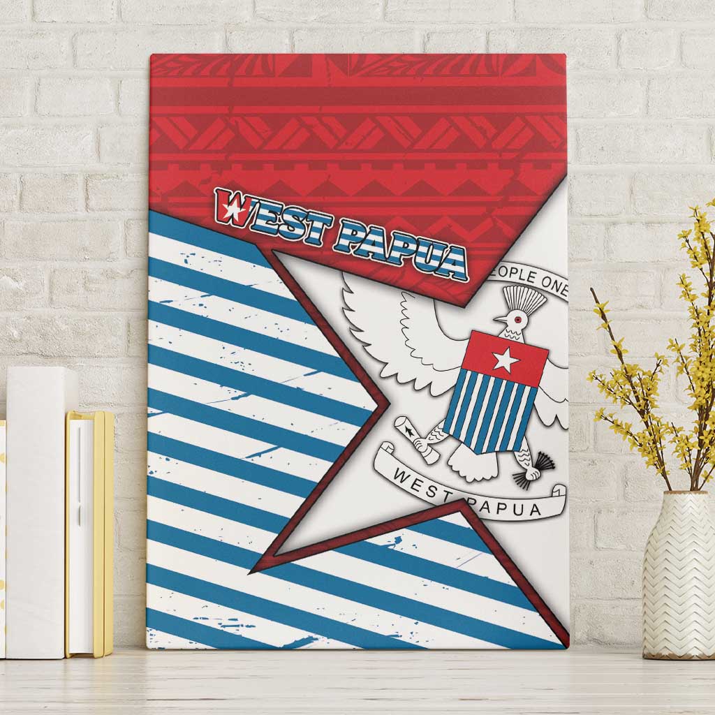 West Papua Morning Star Canvas Wall Art One People One Soul - Polynesian Pride