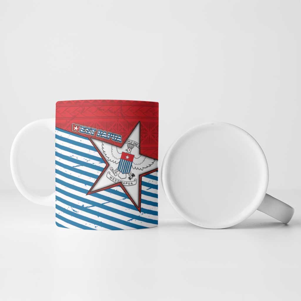 West Papua Morning Star Ceramic Mug One People One Soul - Polynesian Pride