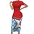 West Papua Morning Star Family Matching Short Sleeve Bodycon Dress and Hawaiian Shirt One People One Soul - Polynesian Pride