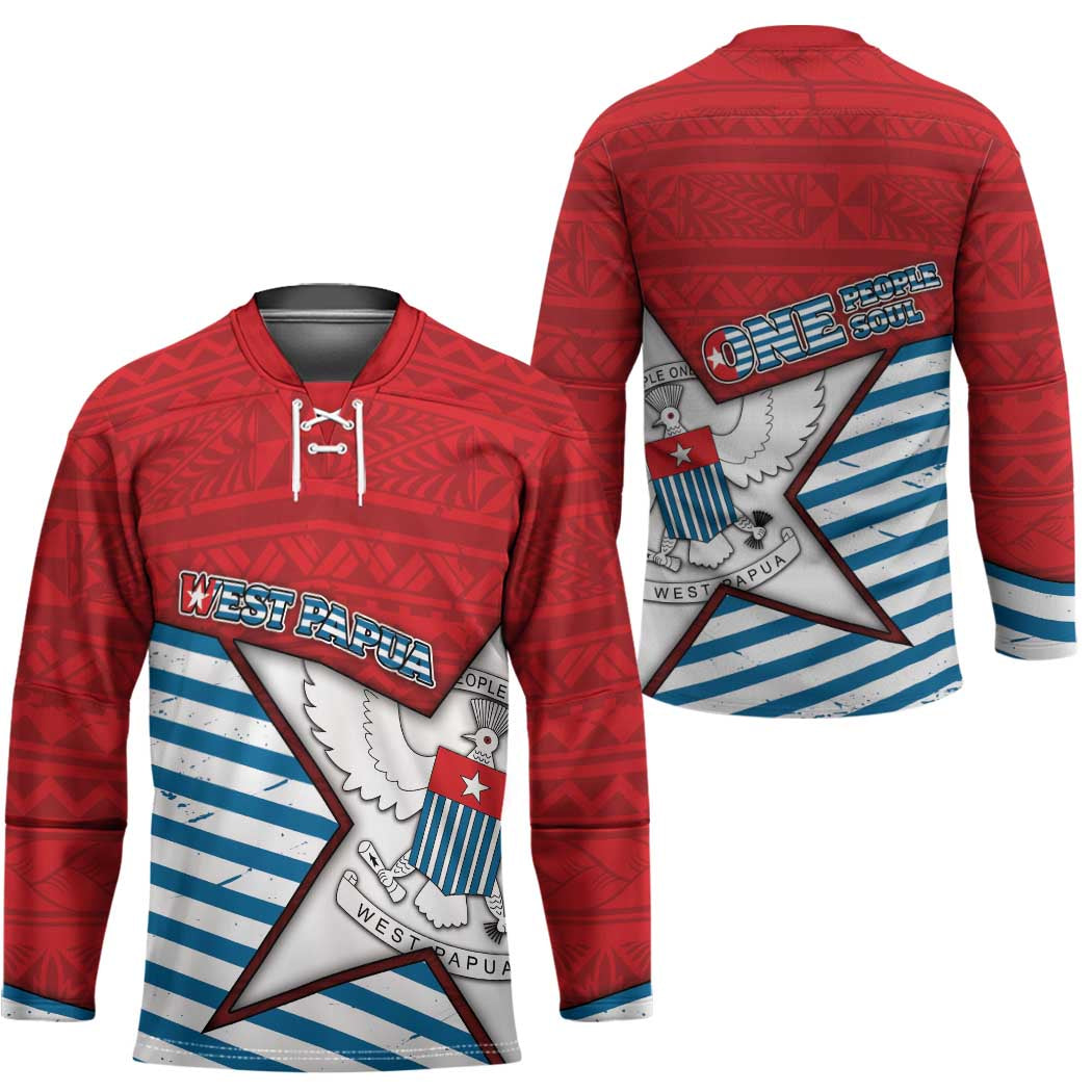 West Papua Morning Star Hockey Jersey One People One Soul - Polynesian Pride