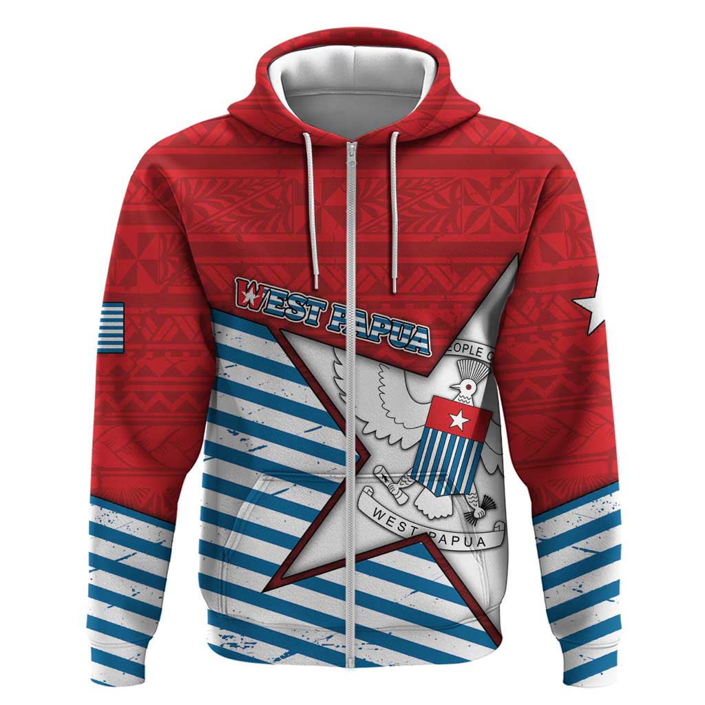 West Papua Morning Star Hoodie One People One Soul - Polynesian Pride