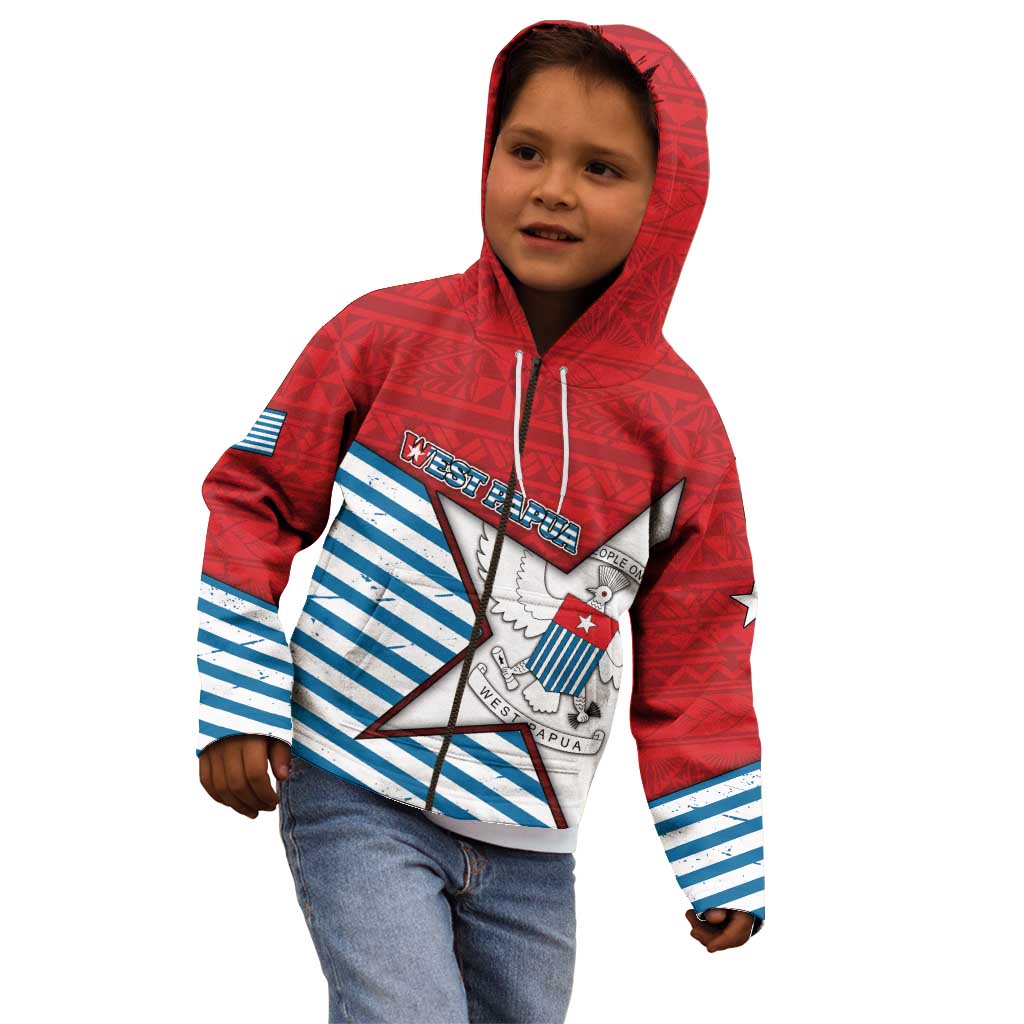 West Papua Morning Star Kid Hoodie One People One Soul - Polynesian Pride