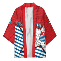 West Papua Morning Star Kimono One People One Soul DT05 Unisex Red - Polynesian Pride