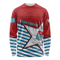 West Papua Morning Star Long Sleeve Shirt One People One Soul DT05 Unisex Red - Polynesian Pride