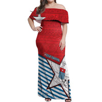 West Papua Morning Star Off Shoulder Maxi Dress One People One Soul - Polynesian Pride