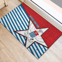 West Papua Morning Star Rubber Doormat One People One Soul - Polynesian Pride