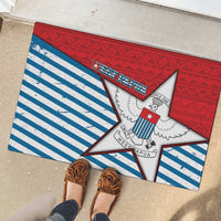 West Papua Morning Star Rubber Doormat One People One Soul - Polynesian Pride