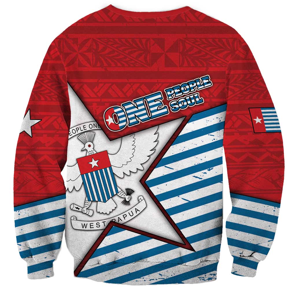 West Papua Morning Star Sweatshirt One People One Soul DT05 - Polynesian Pride