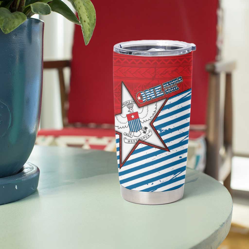 West Papua Morning Star Tumbler Cup One People One Soul - Polynesian Pride