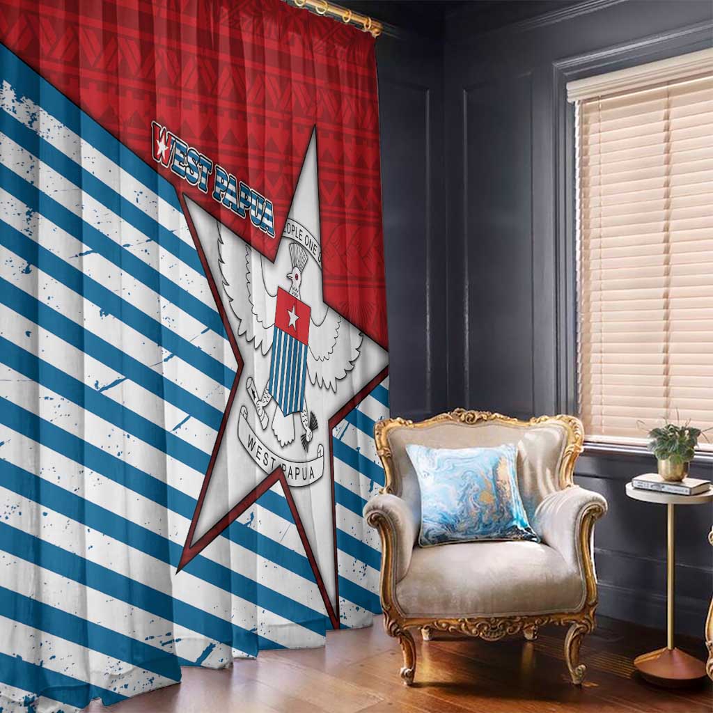 West Papua Morning Star Window Curtain One People One Soul DT05 - Polynesian Pride