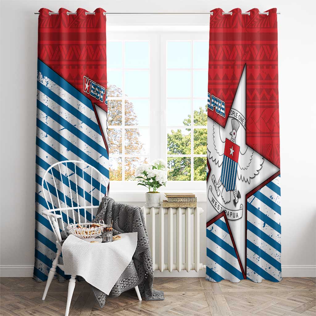 West Papua Morning Star Window Curtain One People One Soul DT05 - Polynesian Pride