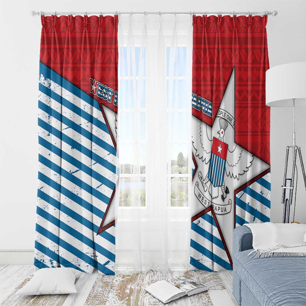 West Papua Morning Star Window Curtain One People One Soul DT05 - Polynesian Pride