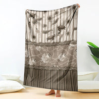 Hawaii Christmas In July Blanket Beige Mele Kalikimaka Sea Animals