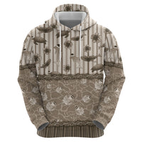 Hawaii Christmas In July Hoodie Beige Mele Kalikimaka Sea Animals DT05 - Polynesian Pride
