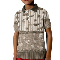Hawaii Christmas In July Kid Polo Shirt Beige Mele Kalikimaka Sea Animals DT05 Kid Beige - Polynesian Pride