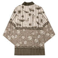 Hawaii Christmas In July Kimono Beige Mele Kalikimaka Sea Animals