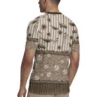 Hawaii Christmas In July Rugby Jersey Beige Mele Kalikimaka Sea Animals