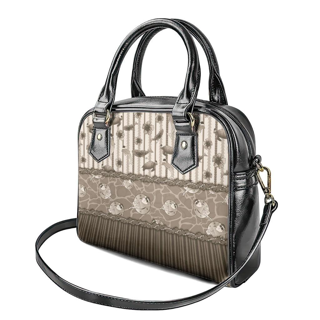 Hawaii Christmas In July Shoulder Handbag Beige Mele Kalikimaka Sea Animals