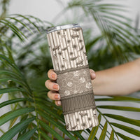 Hawaii Christmas In July Skinny Tumbler Beige Mele Kalikimaka Sea Animals DT05 - Polynesian Pride