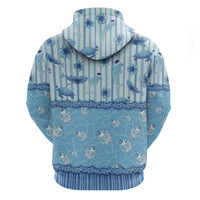 Hawaii Christmas In July Hoodie Sky Blue Mele Kalikimaka Sea Animals DT05 - Polynesian Pride