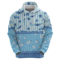 Hawaii Christmas In July Hoodie Sky Blue Mele Kalikimaka Sea Animals DT05 - Polynesian Pride