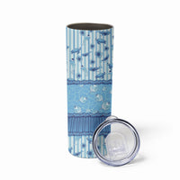 Hawaii Christmas In July Skinny Tumbler Sky Blue Mele Kalikimaka Sea Animals DT05 - Polynesian Pride