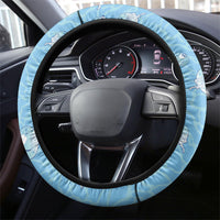 Hawaii Christmas In July Steering Wheel Cover Sky Blue Mele Kalikimaka Sea Animals