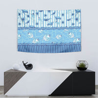 Hawaii Christmas In July Tapestry Sky Blue Mele Kalikimaka Sea Animals