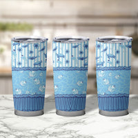 Hawaii Christmas In July Tumbler Cup Sky Blue Mele Kalikimaka Sea Animals DT05 - Polynesian Pride