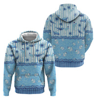 Hawaii Christmas In July Zip Hoodie Sky Blue Mele Kalikimaka Sea Animals DT05 - Polynesian Pride