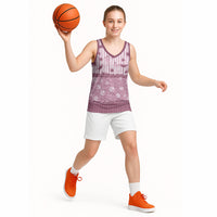 Hawaii Christmas In July Basketball Jersey Dusty Pink Mele Kalikimaka Sea Animals DT05 - Polynesian Pride