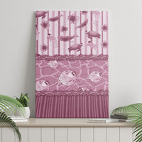 Hawaii Christmas In July Canvas Wall Art Dusty Pink Mele Kalikimaka Sea Animals