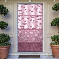 Hawaii Christmas In July Door Cover Dusty Pink Mele Kalikimaka Sea Animals DT05 Pink - Polynesian Pride