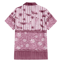 Hawaii Christmas In July Family Matching Puletasi and Hawaiian Shirt Dusty Pink Mele Kalikimaka Sea Animals DT05 - Polynesian Pride