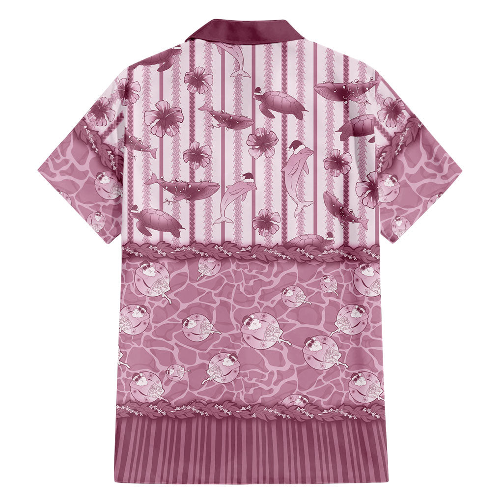 Hawaii Christmas In July Hawaiian Shirt Dusty Pink Mele Kalikimaka Sea Animals DT05 - Polynesian Pride