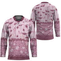 Hawaii Christmas In July Hockey Jersey Dusty Pink Mele Kalikimaka Sea Animals DT05 - Polynesian Pride