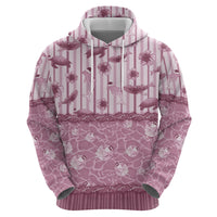 Hawaii Christmas In July Hoodie Dusty Pink Mele Kalikimaka Sea Animals DT05 - Polynesian Pride