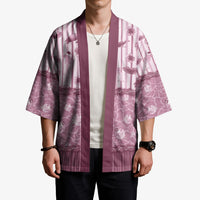 Hawaii Christmas In July Kimono Dusty Pink Mele Kalikimaka Sea Animals
