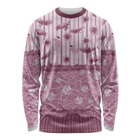 Hawaii Christmas In July Long Sleeve Shirt Dusty Pink Mele Kalikimaka Sea Animals DT05 Unisex Pink - Polynesian Pride