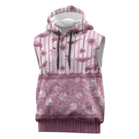 Hawaii Christmas In July Sleeveless Hoodie Dusty Pink Mele Kalikimaka Sea Animals DT05 Pink - Polynesian Pride