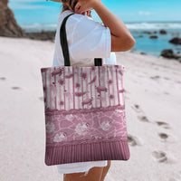 Hawaii Christmas In July Tote Bag Dusty Pink Mele Kalikimaka Sea Animals DT05 - Polynesian Pride