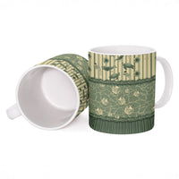 Hawaii Christmas In July Ceramic Mug Olive Green Mele Kalikimaka Sea Animals