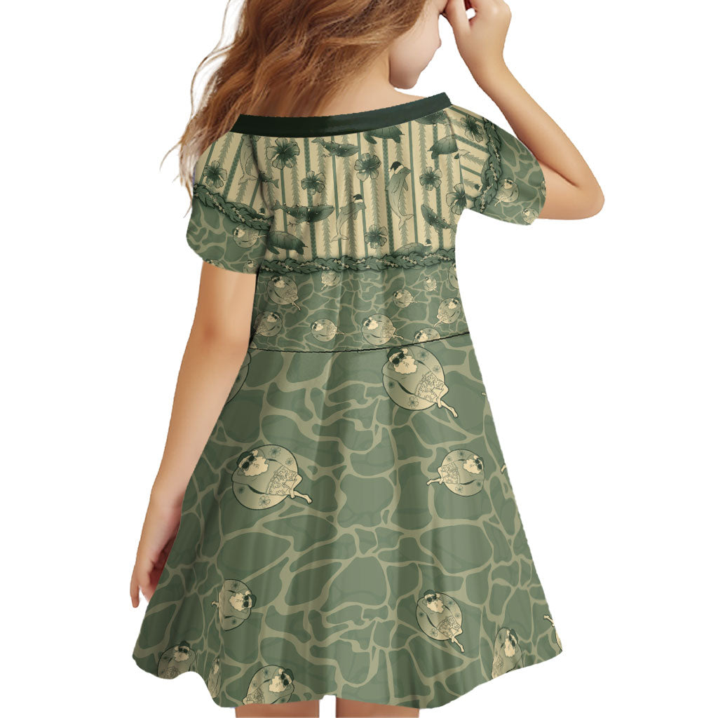 Hawaii Christmas In July Family Matching Puletasi and Hawaiian Shirt Olive Green Mele Kalikimaka Sea Animals DT05 - Polynesian Pride