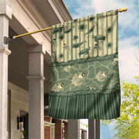 Hawaii Christmas In July Garden Flag Olive Green Mele Kalikimaka Sea Animals DT05 House Flag Green - Polynesian Pride