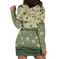 Hawaii Christmas In July Hoodie Dress Olive Green Mele Kalikimaka Sea Animals DT05 - Polynesian Pride