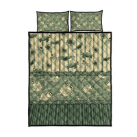 Hawaii Christmas In July Quilt Bed Set Olive Green Mele Kalikimaka Sea Animals