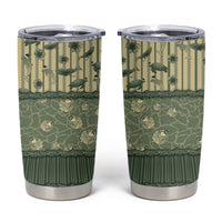Hawaii Christmas In July Tumbler Cup Olive Green Mele Kalikimaka Sea Animals DT05 Green - Polynesian Pride